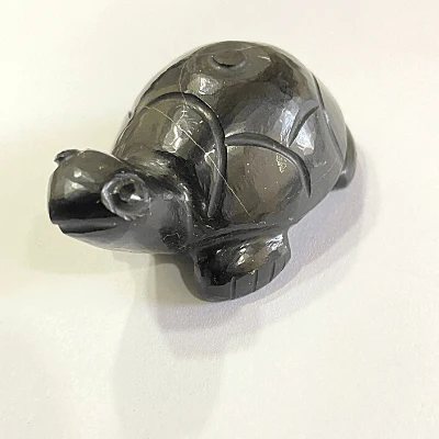 Black Turtle (carved on natural shaligram) - Image 2