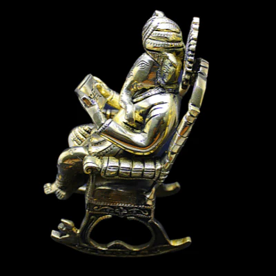 Ganesha Rolling Chair Statue - Image 2