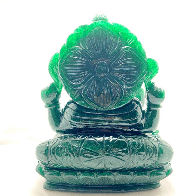 Green Jade Ganesha - (657 Grams) - Image 3