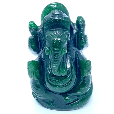 Green Jade Ganesha - (80 gm) - Image 2