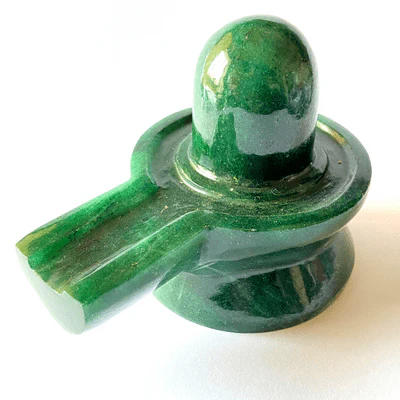 Green Jade Stone Shivling (Big Size -580 grams) - Image 3