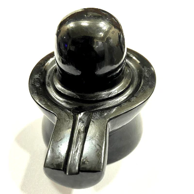 Natural Black Agate Shivling (180 gm) - Image 3