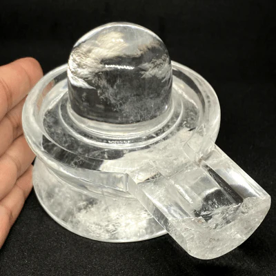 Natural Sphatik Shivling - 893 Gms