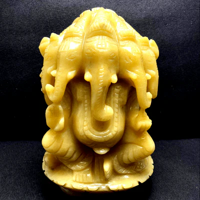 Yellow Agate Panchmukhi Ganesha