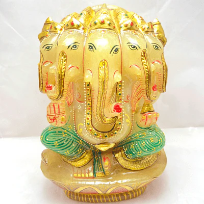 Panchmukhi Ganesha with Meenakari