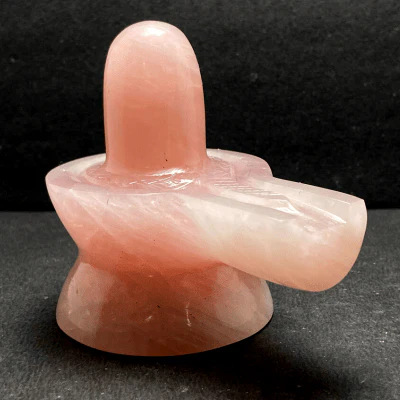 Rose Quartz Stone Shivling -320 gm