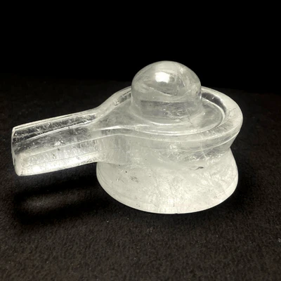Sphatik Shivling  (Milky White- 254 grams)