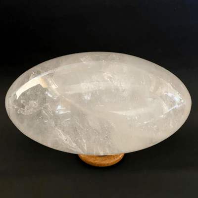 Sphatik Shivlingam  (Milky White- 970 grams)