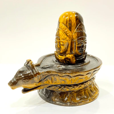 Tiger Stone Panchmukhi Shivling - (623 Gms)