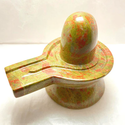 Unakite Stone Shivling - 930 gm